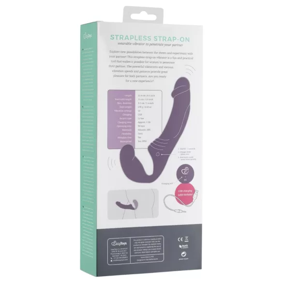 Easytoys - δονητής strapless επαναφορτιζόμενος - μοβ