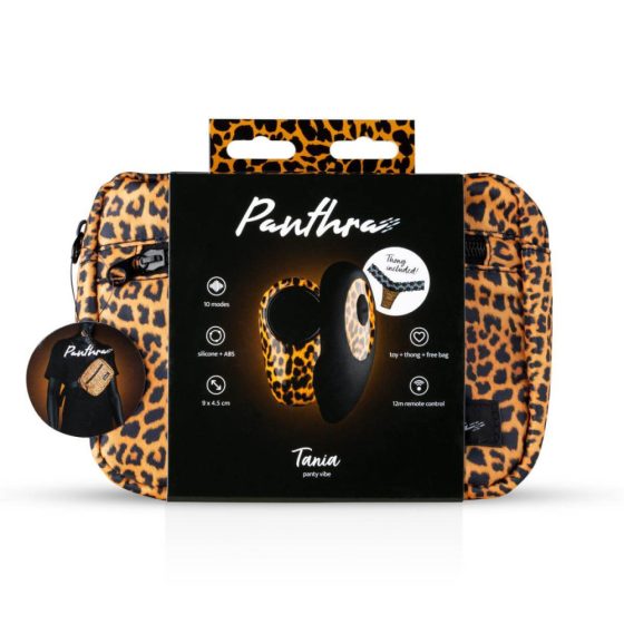 Panthra Tania - battery, radio, vibrating panties (leopard black)