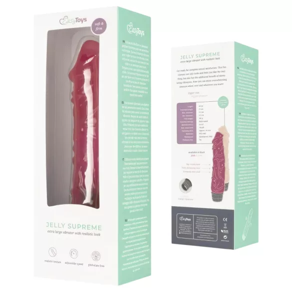Easytoys Jelly Supreme - ρεαλιστικός δονητής - ροζ