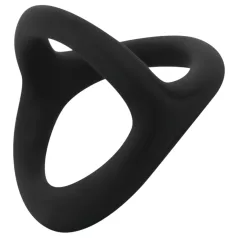   Easytoys - δαχτυλίδι πέους και όρχεων - ελαστικό - μαύρο