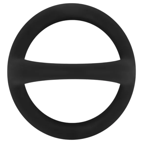 Easytoys - δαχτυλίδι πέους και όρχεων - ελαστικό - μαύρο