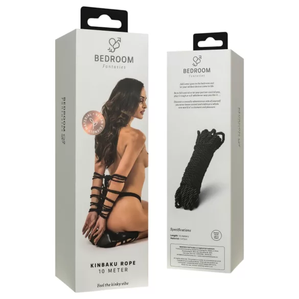 Bedroom Fantasies - σχοινί δεσμών shibari kinbaku (10 μ., μαύρο)
