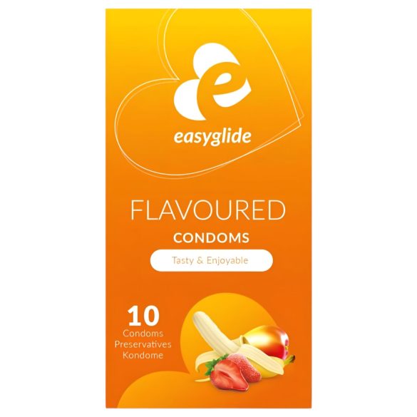 EasyGlide Flavoured - φρούτα γεύση προφυλακτικά (10 τεμ)
