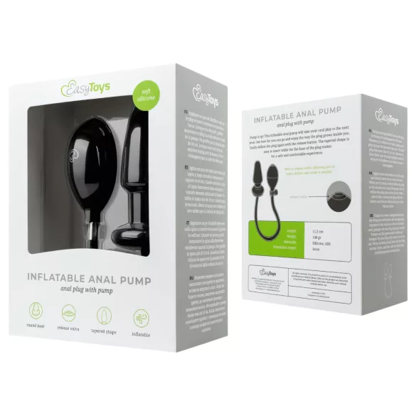 EasyToys - φουσκωτό πρωκτικό βύσμα - μαύρο