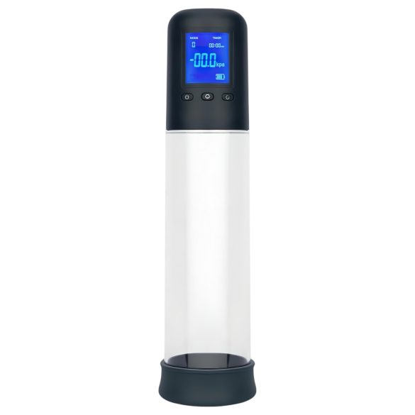 Αυτόματη αντλία πέους LCD (διαφανές-μαύρο)