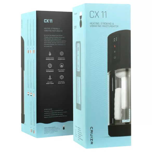 CRUIZR CX11 - ανδρικός masturbator με θέρμανση και σφιχτή αίσθηση - μαύρο