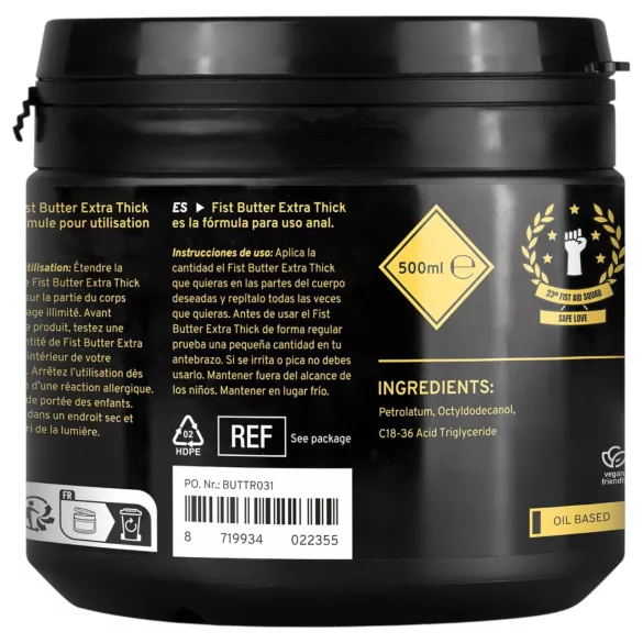 BUTTR - λιπαντικό για fisting - ενισχυμένη φόρμουλα - 500ml