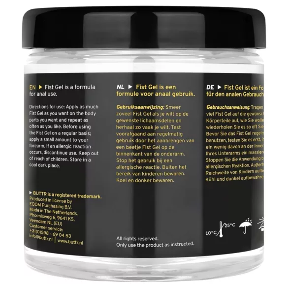 BUTTR - gel για fisting - μακράς διάρκειας, μη κολλώδες - 500ml