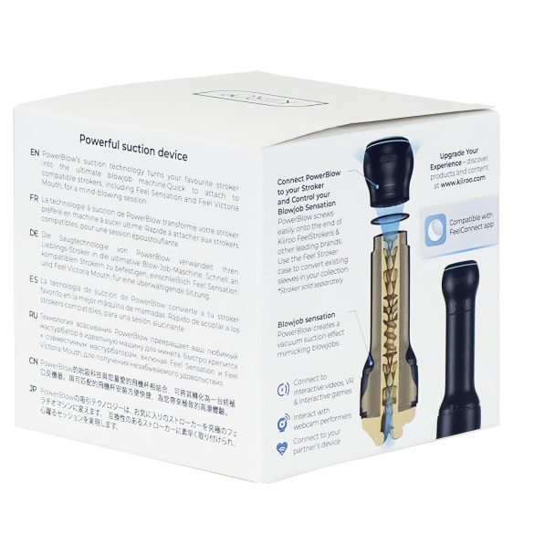 Kiiroo PowerBlow - ανδρικός αυνανιστής με αναρρόφηση - έξυπνο αξεσουάρ - μαύρο