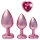 Dreamtoys Gleaming Love - σετ πρωκτικών plug με καρδιά (ροζ)