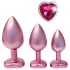 Dreamtoys Gleaming Love - σετ πρωκτικών plug με καρδιά (ροζ)