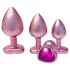 Dreamtoys Gleaming Love - σετ πρωκτικών plug με καρδιά (ροζ)