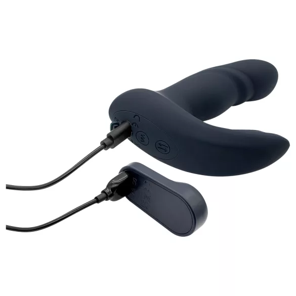 Dreamtoys Pulz - δονούμενο πρωκτικό παιχνίδι με ώθηση και τηλεχειριστήριο (μπλε)