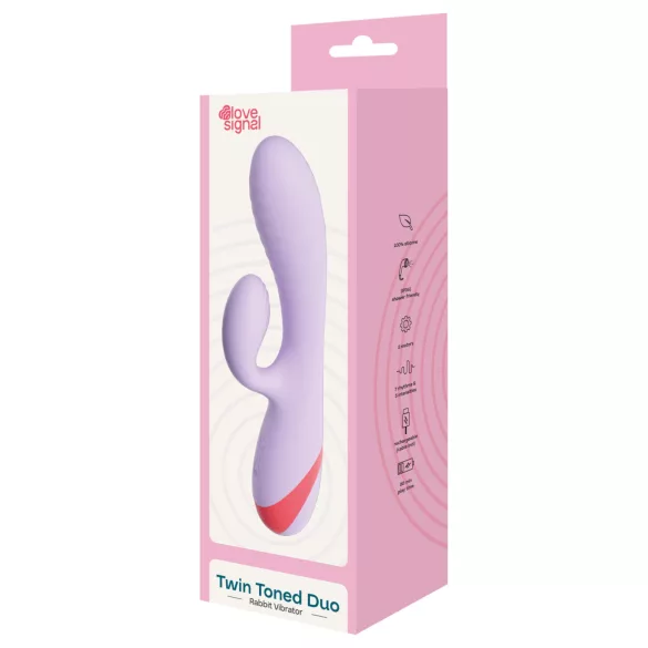 Dreamtoys Love Signal - δονητής με κλειτοριδικό βραχίονα (μωβ)