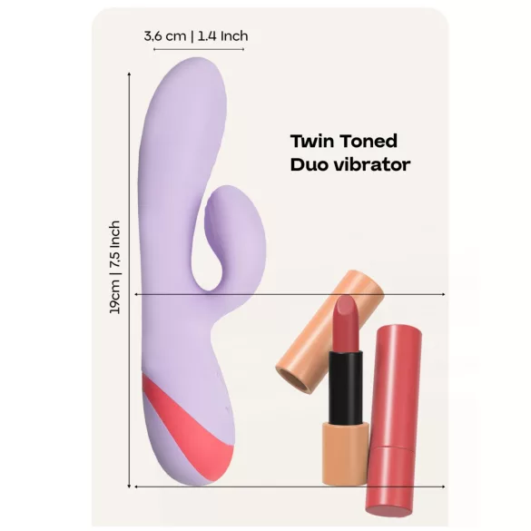 Dreamtoys Love Signal - δονητής με κλειτοριδικό βραχίονα (μωβ)