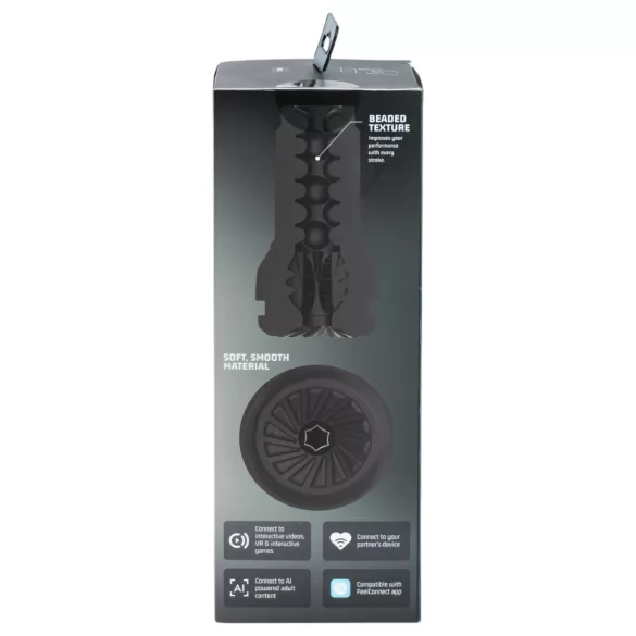 Kiiroo PowerBlow + Feel Pocket τσέπης ανδρικός μαλακός onanιστής (μαύρο)