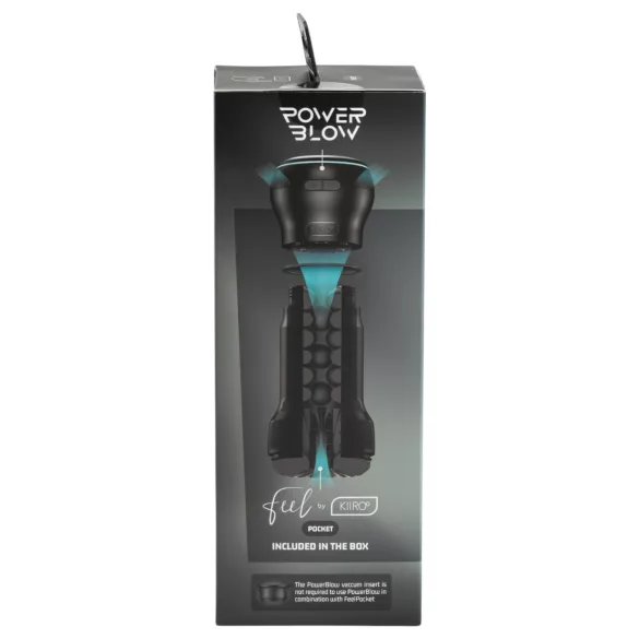 Kiiroo PowerBlow + Feel Pocket τσέπης ανδρικός μαλακός onanιστής (μαύρο)