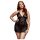 BACI Plus Size - δαντελένιο babydoll με λαιμός - μαύρο (XL-XXL)