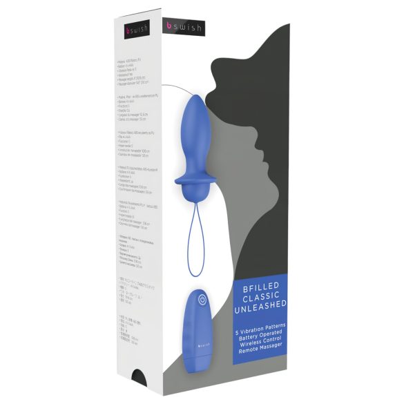 B SWISH Bfilled Classic - μπλε ασύρματο πρωκτικό δονητή