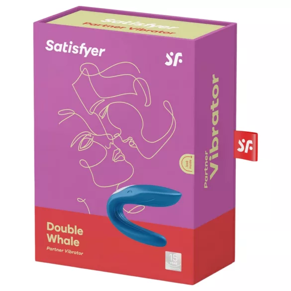 Satisfyer Double Whale - δονητής ζευγαριού 2 μοτέρ - μπλε