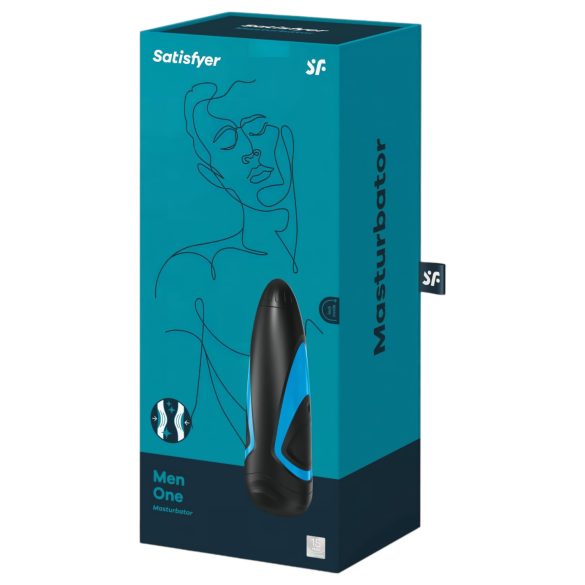 Satisfyer Men One - αντρικό δονούμενο παιχνίδι (μπλε-μαύρο)