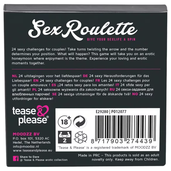 Sex Roulette Love & Married - ερωτικό επιτραπέζιο για ζευγάρια - 10 γλώσσες