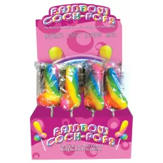   Rainbow Cock Pop - γλειφιτζούρι-πέος (85g) - με γεύση φρούτων