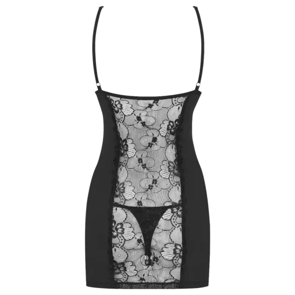 Obsessive Heartina - νυχτικό και στρινγκ - δαντέλα - μαύρο - L/XL