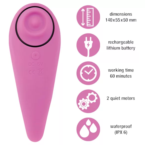 FEELZTOYS - Δονητής κλειτορίδας 2 σε 1 επαναφορτιζόμενος - ροζ