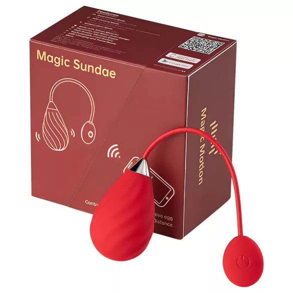 Magic Motion Sundae - έξυπνο δονητικό αυγό με μπαταρία - κόκκινο