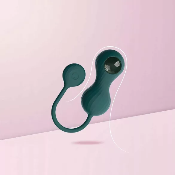 Magic Motion Crystal Duo - έξυπνες κολπικές μπάλες kegel σετ - πράσινο