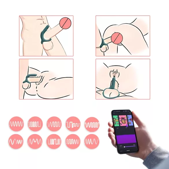Magic Motion Rise - δονητικός δακτύλιος πέους με app - επαναφορτιζόμενος