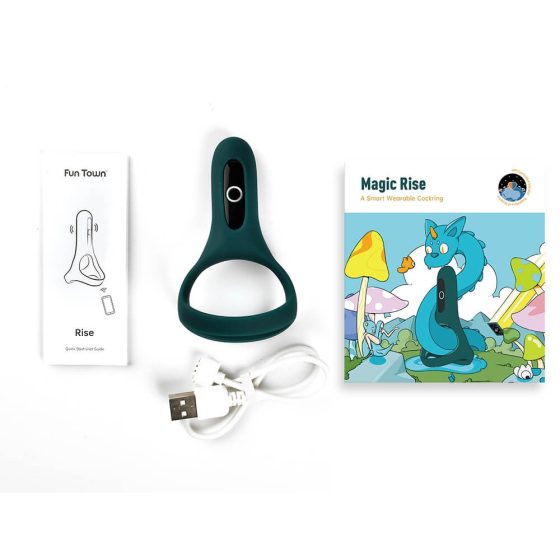 Magic Motion Rise - smart battery-operated vibrating penis ring (green)