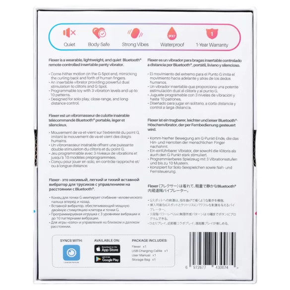 LOVENSE Flexer Panty - επαναφορτιζόμενος δονητής 2 σε 1 (ροζ)