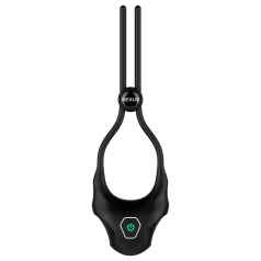   Nexus Forge - δονητικό ανδρικό δαχτυλίδι πέους ρυθμιζόμενο σιλικόνη μαύρο