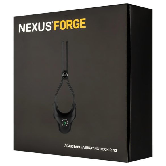Nexus Forge - δονητικό ανδρικό δαχτυλίδι πέους ρυθμιζόμενο σιλικόνη μαύρο