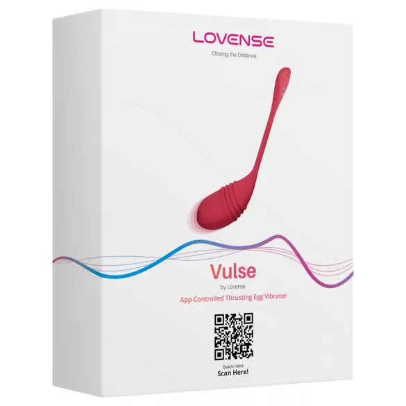 Lovense Vulse - φορητό δονητικό αυγό με λειτουργία ώθησης, ελεγχόμενο μέσω εφαρμογής (κόκκινο)