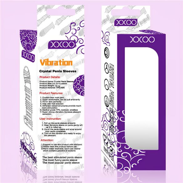 Lonely - δονητικό πέος επίθεμα με αιχμές - διαφανές